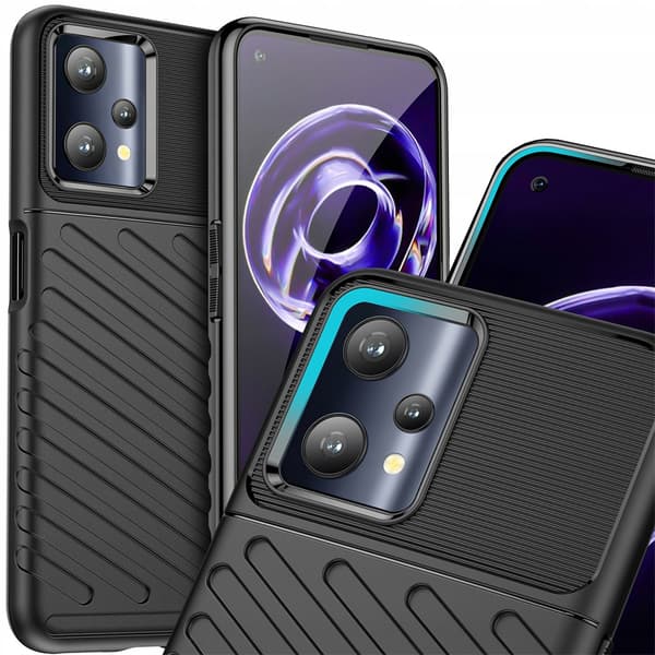 Thunder Case fleksibelt pansercover til Realme 9 Pro sort