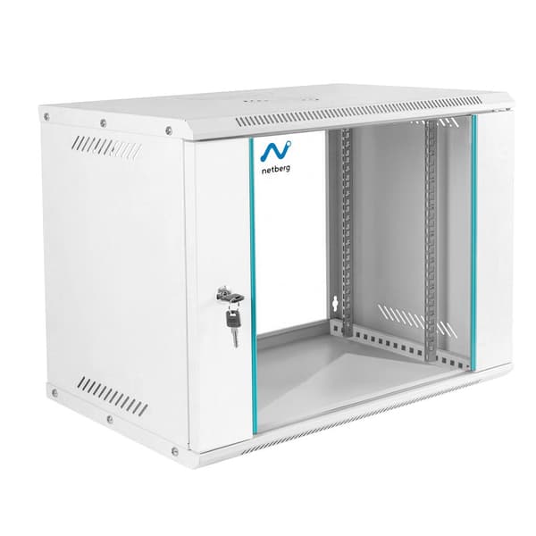 Netberg Basic 19" 9U väggmonterad serverrack 463x600x400mm grå