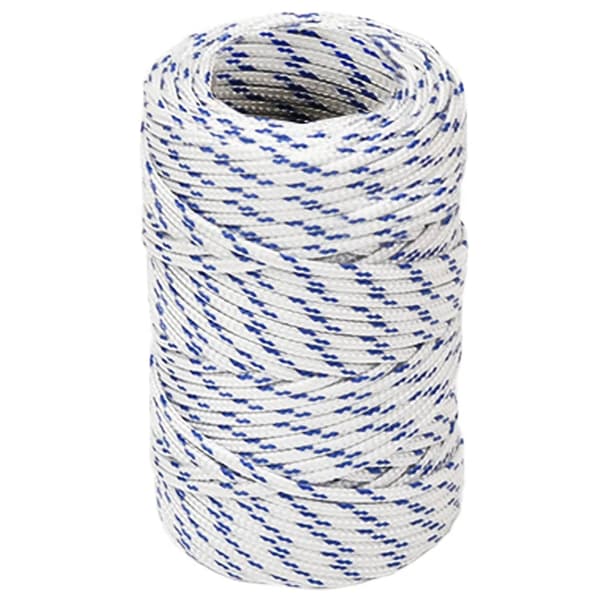vidaXL Segelrep, Vit, 2 mm, 25 m, Polypropylen