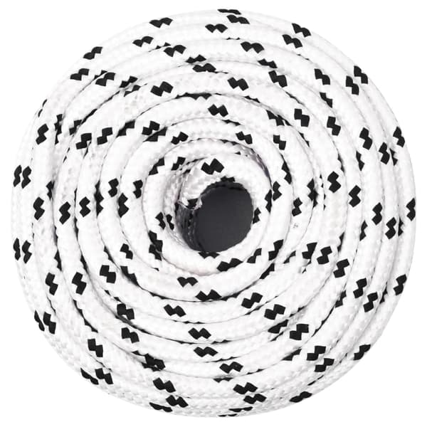 vidaXL arbejdsreb, hvid, 10 mm, 100 m, polyester