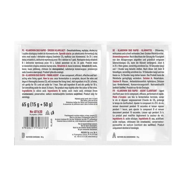 Klarowin Turbo 2 - chitosan + kiselsol