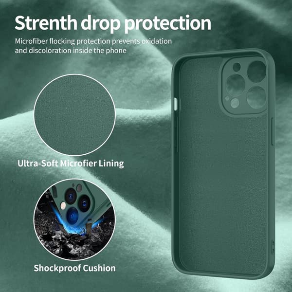ETUI TIL APPLE IPHONE 13 PRO MAX FORSTÆRKET SILIKONE + 2 STK. HÆRDET GLAS