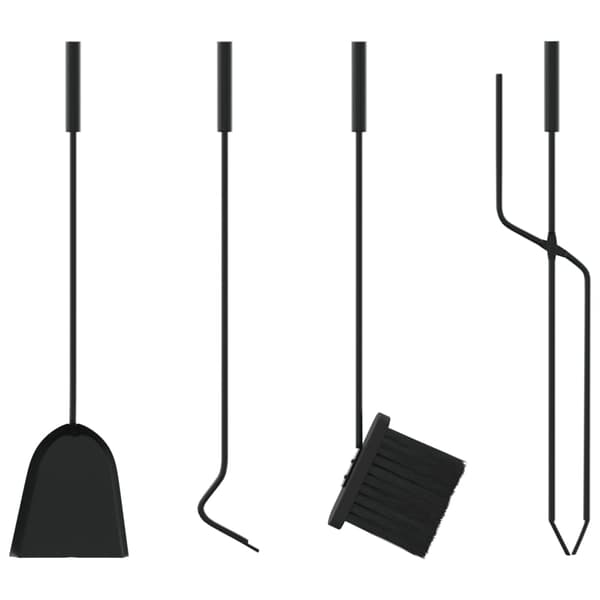 vidaXL 5-delat tillbehörsset för eldstäder 23x15x66 cm stål