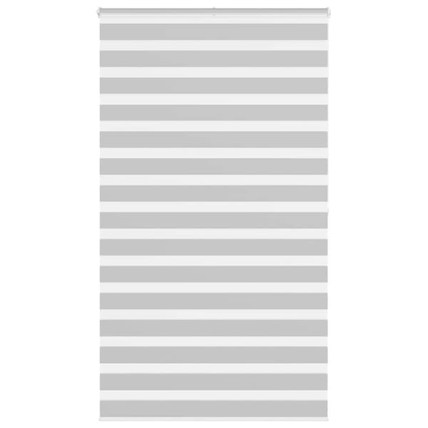 vidaXL Zebra rullegardin, lysegrå, stofbredde 125,9 cm, polyester