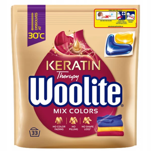 Woolite Gel kapsler til vask med kridt 33 stk.
