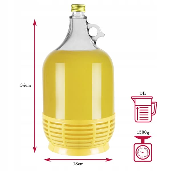 6x LADY 5L I KORG MED LOCK, kanna, dunk, dunk för vin, vodka