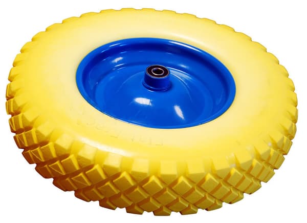 DoMino Solid trillebørhjul 400mm/kg med kuglelejer og aksel