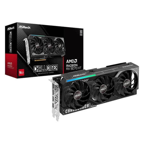 ASRock Challenger RX9070XT 16GB GDDR6 grafikkort