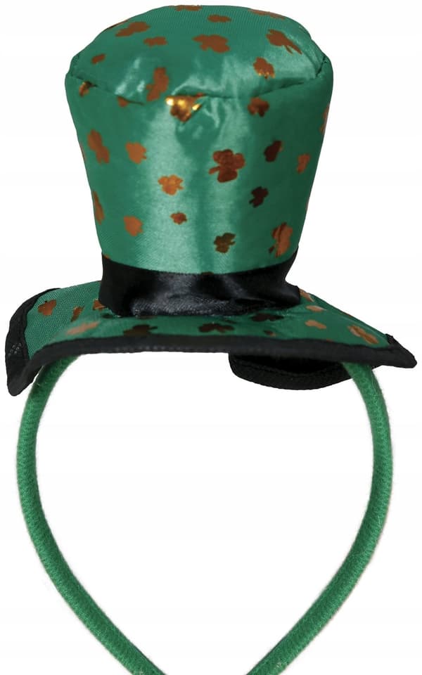 Klövergrön hatt med pannband för St. Patrick's Day