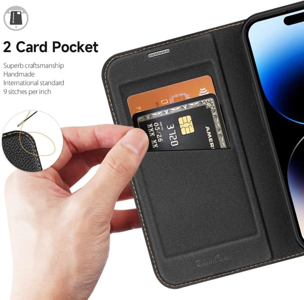 SORT LUKKET ETUI TIL IPHONE 14 PRO 6.1'
