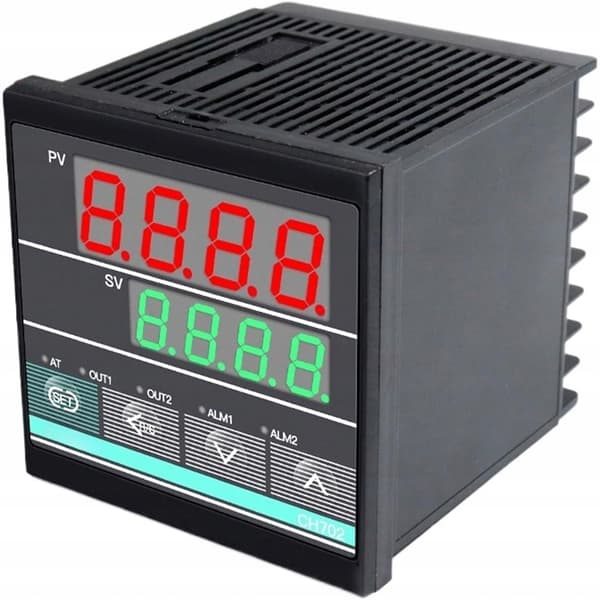 CH702 PID Controller - Termoregulator 230V | K sensor 0-1300°C | SSR udgang + relæ | Øvre alarm | Panel 96x96mm | LED | PID/O