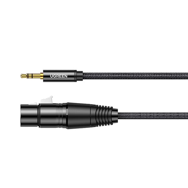 Ugreen lydkabel 3,5 mm mini-jack (han) - XLR (hun) 1m sort (AV182)