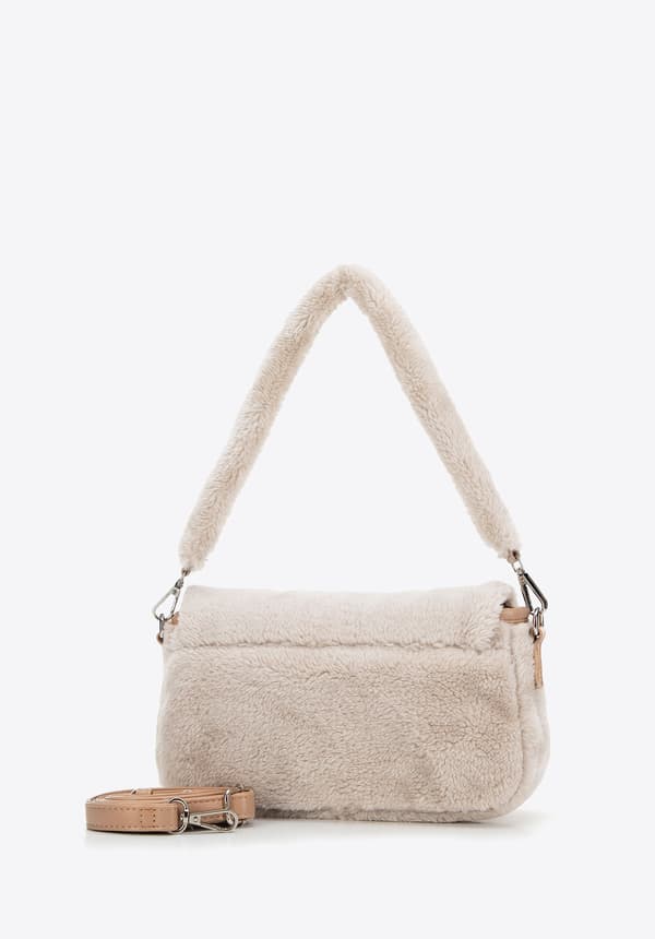 Wittchen Dame Messenger-taske med Pels, Creme, Creme Polyester