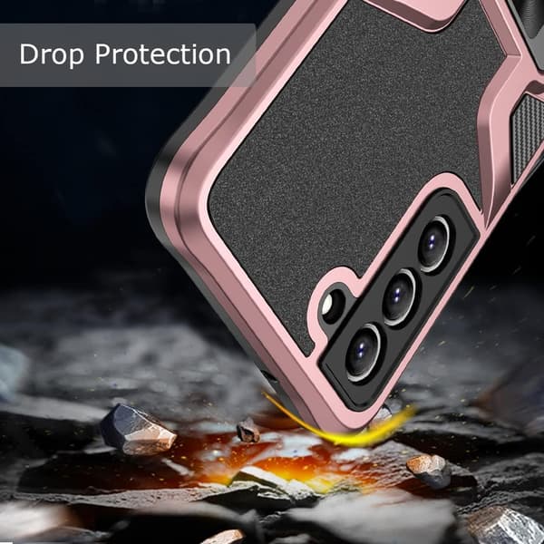 ARMOR ETUI TIL SAMSUNG GALAXY S21 FE 5G PINK SORT STRONG MED STATIV