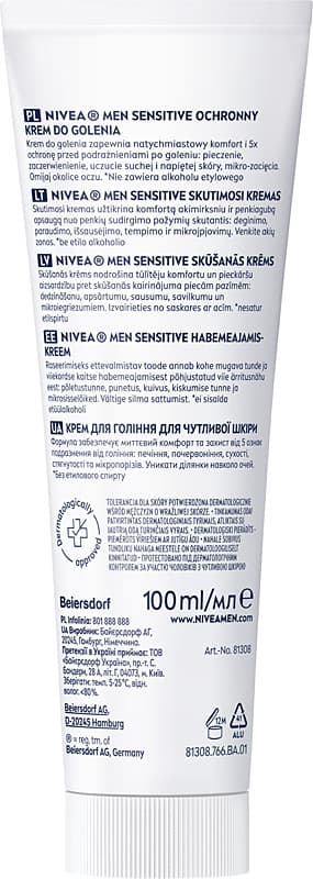 NIVEA Sensitive beroligende barbercreme 100 ml