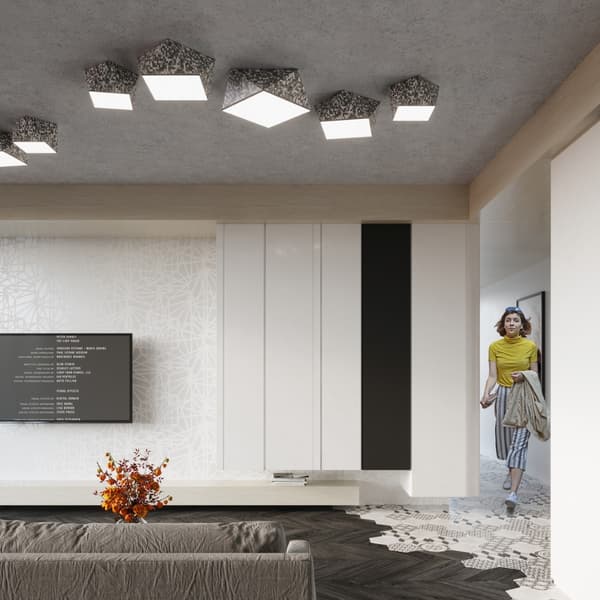 HEXA 2 E27 SØLV LOFTSLAMPE SOLLUX SL.0691