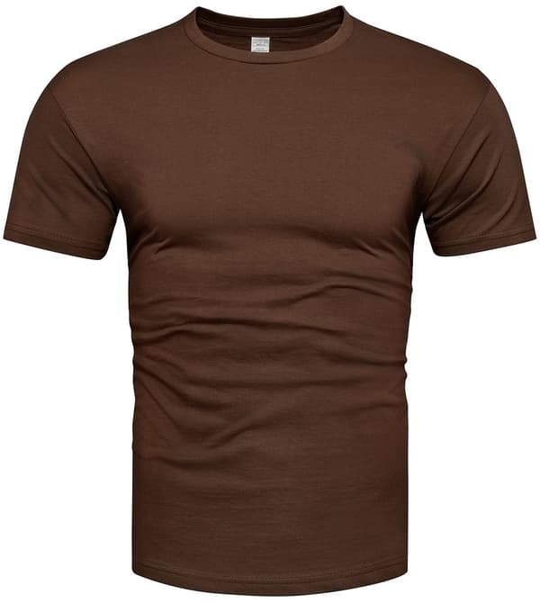 2-pak premium bomulds t-shirts sort og brun - S