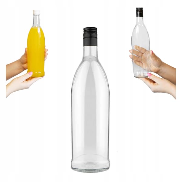 10x Iskra glasflaskor 500ml för alkohol, juice, vin, likörer, present