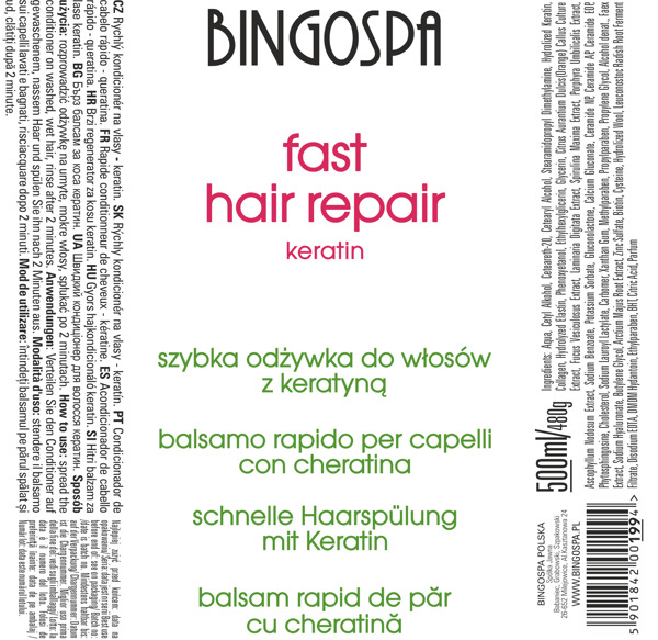 Bingospa Quick Keratin Hårbalsam
