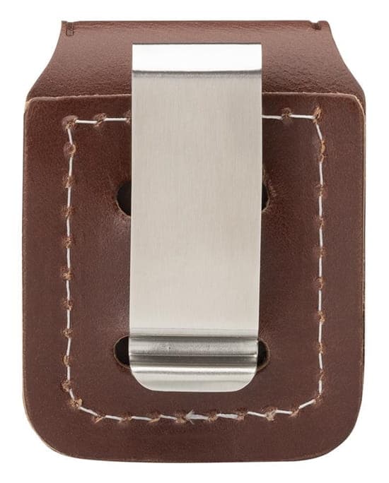 Brun ZIPPO-etui med lighterklips tilbehør 60001218