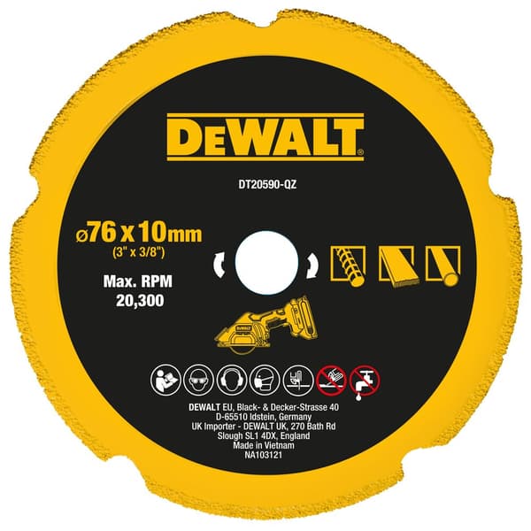 DEWALT MULTIDISK 76x1,6 mm TIL DCS438