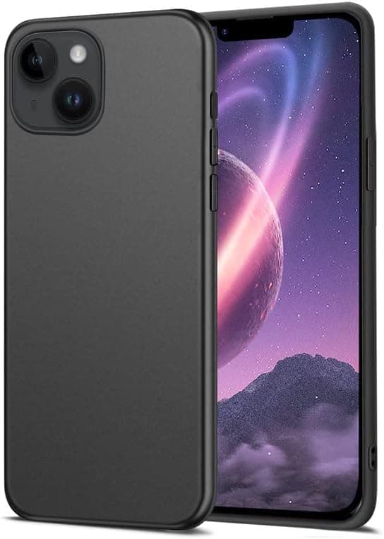 SORT SILIKONE BAGSIDER til iPhone 14 Plus 6,7'