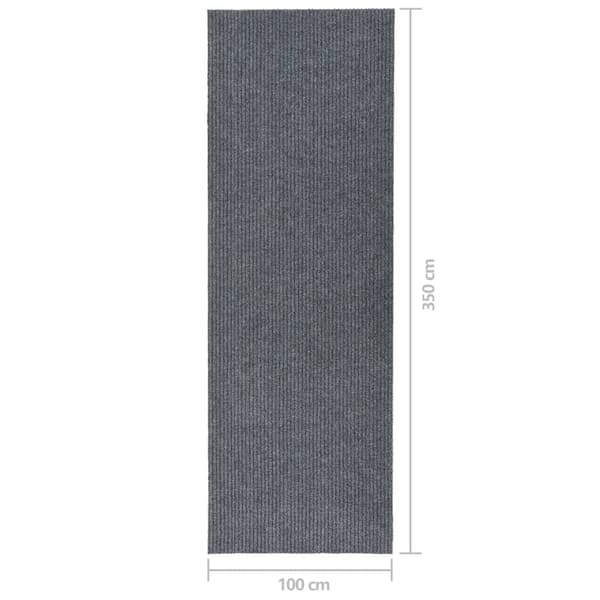 vidaXL smudsabsorberende tæppe 100x350 cm grå