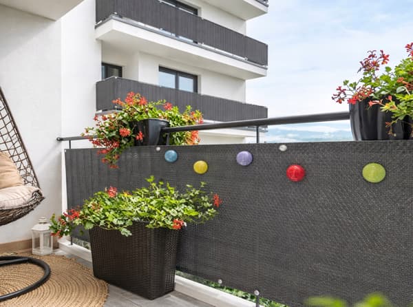 BALKONGÖVERTRÄCKNING 1,2x5m TERRASSMATTA UV-NÄT 95% INTEGRITET