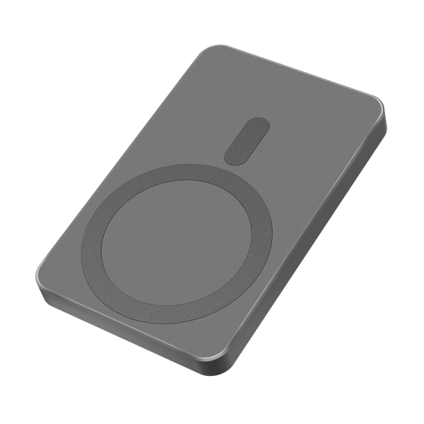 Kruger&Matz 5000 mAh magnetisk induktiv powerbank grå