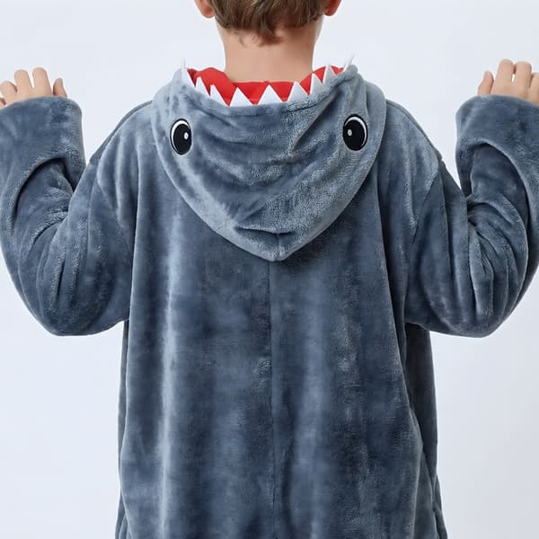 Kigurumi-pyjamas haj barn 135-145 cm