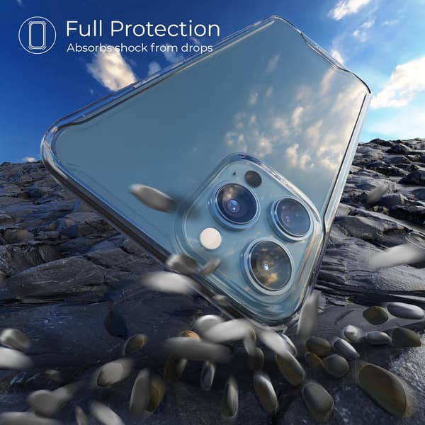 FODRAL TILL APPLE IPHONE 13 PRO MAX 6,7" TRANSPARENT SILIKONBAKSIDA