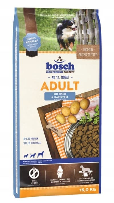 Bosch Fisch & Potato torrfoder för hundar 15 kg fisk, potatis