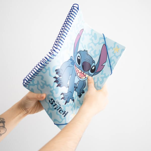 Disney Stitch - A4 elastisk ringbind + 30 gennemsigtige ark