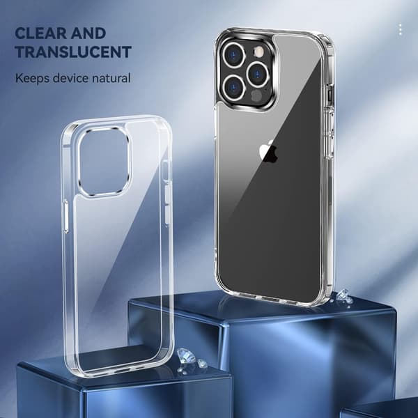 FODRAL TILL APPLE IPHONE 13 PRO MAX 6,7" TRANSPARENT SILIKONBAKSIDA