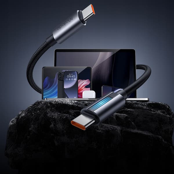 MCDODO USB-C-KABEL SNABBLADDNING FÖR SAMSUNG APPLE USB TYP C 100W 1M LED