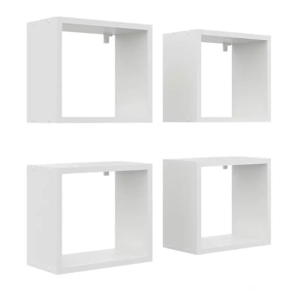 Hængende vægmonterede hylder Cube 4 stk - nr 30 sort