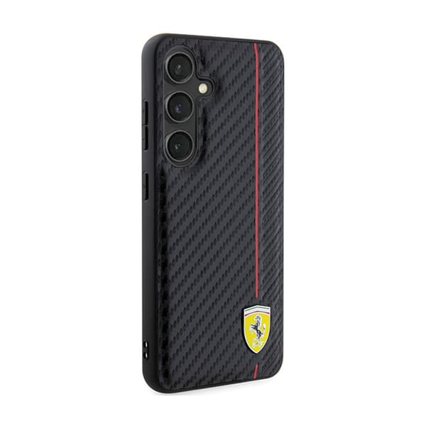 Ferrari Carbon Printed Line - Samsung Galaxy S24 cover (sort)