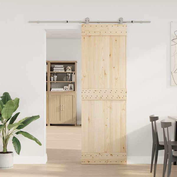 vidaXL Skjutdörrsfäste 183 cm stål silver