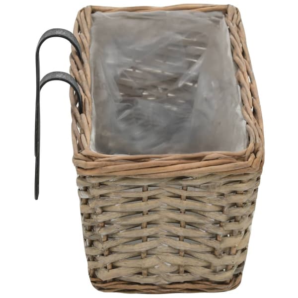 vidaXL Balkongplanter, set om 2, rotting med PE-foder, 60 cm