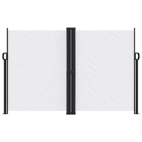 vidaXL Utdragbar sidomarkis vit 160x1200 cm