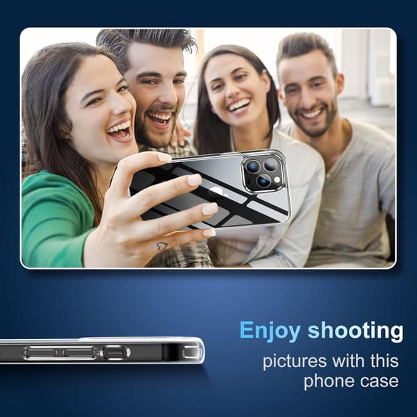 SILIKONEETUG TIL APPLE IPHONE 13 PRO TRANSPARENT HOLDBART A2483 A2636
