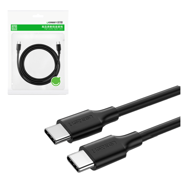 UGREEN US286 USB-C - USB-C -kaapeli, 3m (musta)