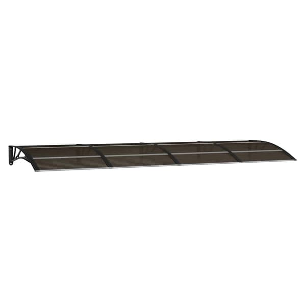 vidaXL dørmarkise sort 350x100 cm polycarbonat