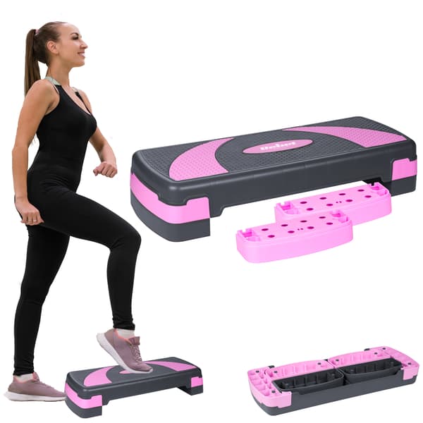 Step aerobic 78 cm træningsplatform 3 niveauer moduleret justerbar podium