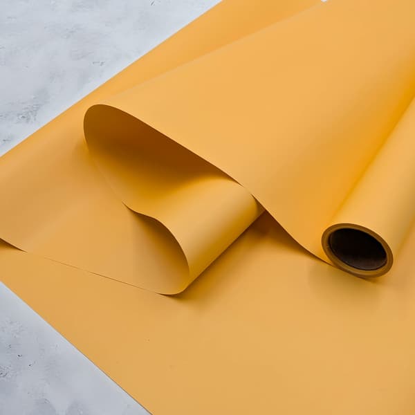 Blomfolie - "Elegant" Gul Glitter - Rulle 58cm x 10m