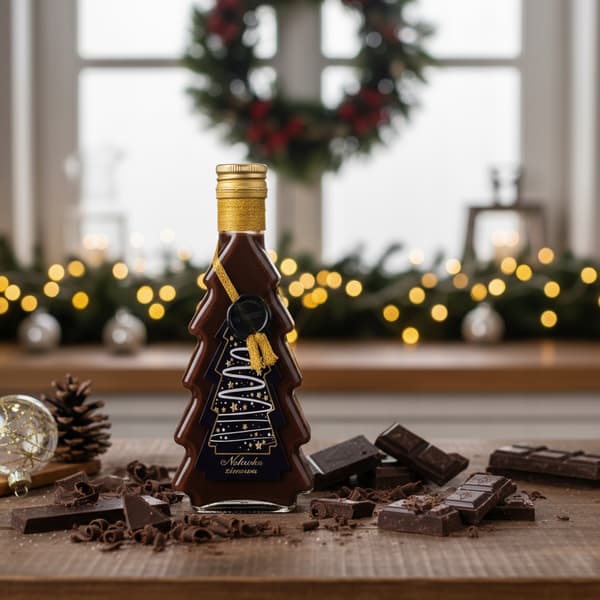 Julgransflaska 250 ml handdekorerade flaskor för juldekoration 250 ml