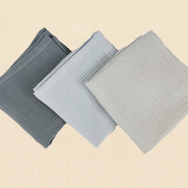 Plumeri Muslinblöjor Set med 3 färger 70x70 cm
