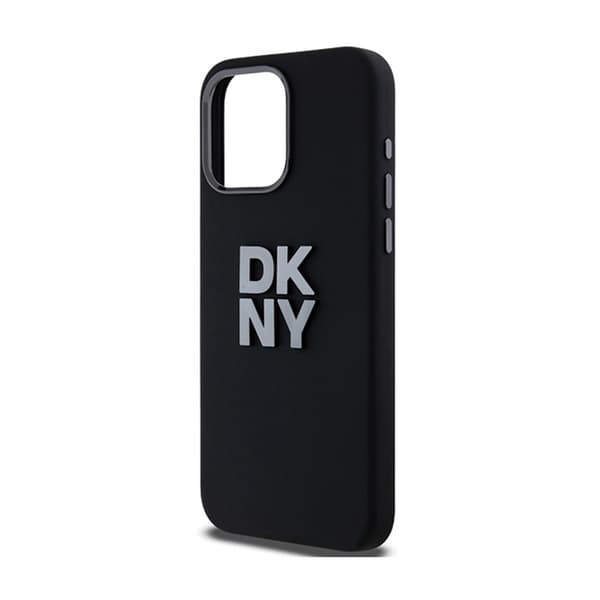 DKNY Flydende Silikone Metal Logo - iPhone 15 Pro Max Etui (Sort)
