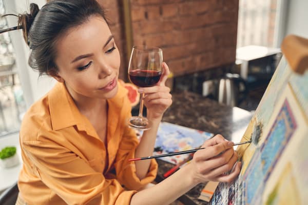 Måla efter siffror kreativ bildset penslar vuxna barn