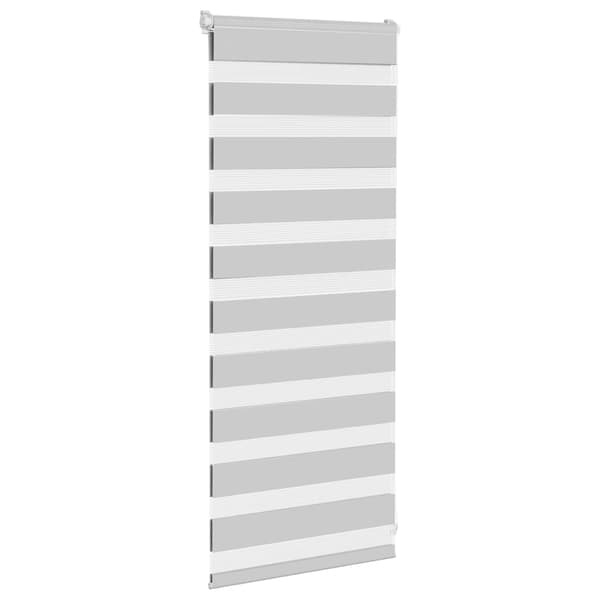 vidaXL Rullgardin Zebra ljusgrå tygbredd 55,9 cm polyester